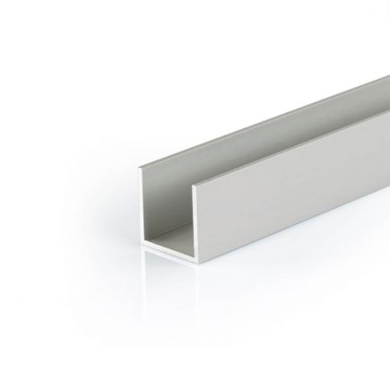 Aluminium RVS-look U-profiel geanodiseerd bestellen? | Direct uit voorraad leverbaar